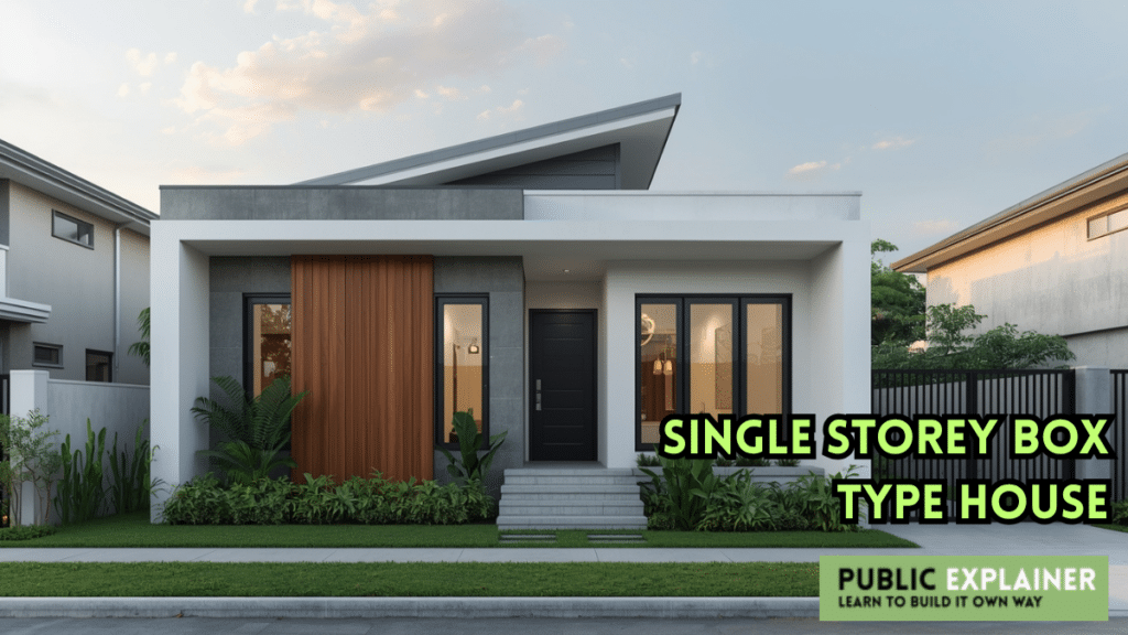 Single storey Box Type House Design